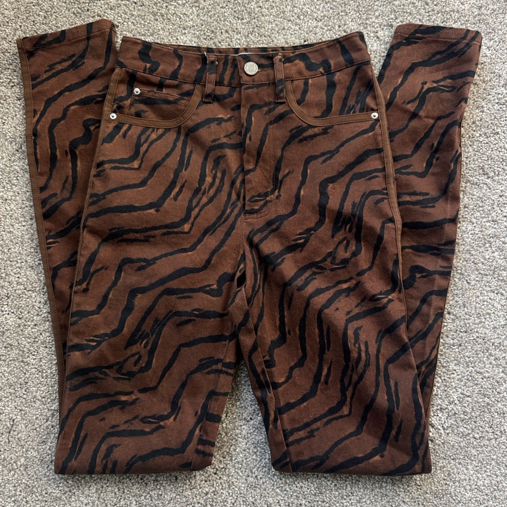 Tiger Print Jeans